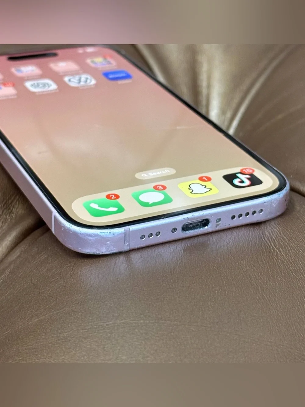 Apple iPhone 15 A2846 - Pink - 128GB (LOCKED) - 89% BH - Cracked